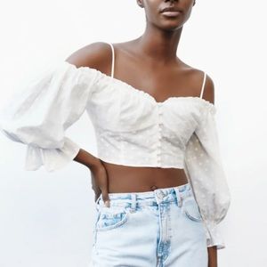 Zara Floral Embroidery Top